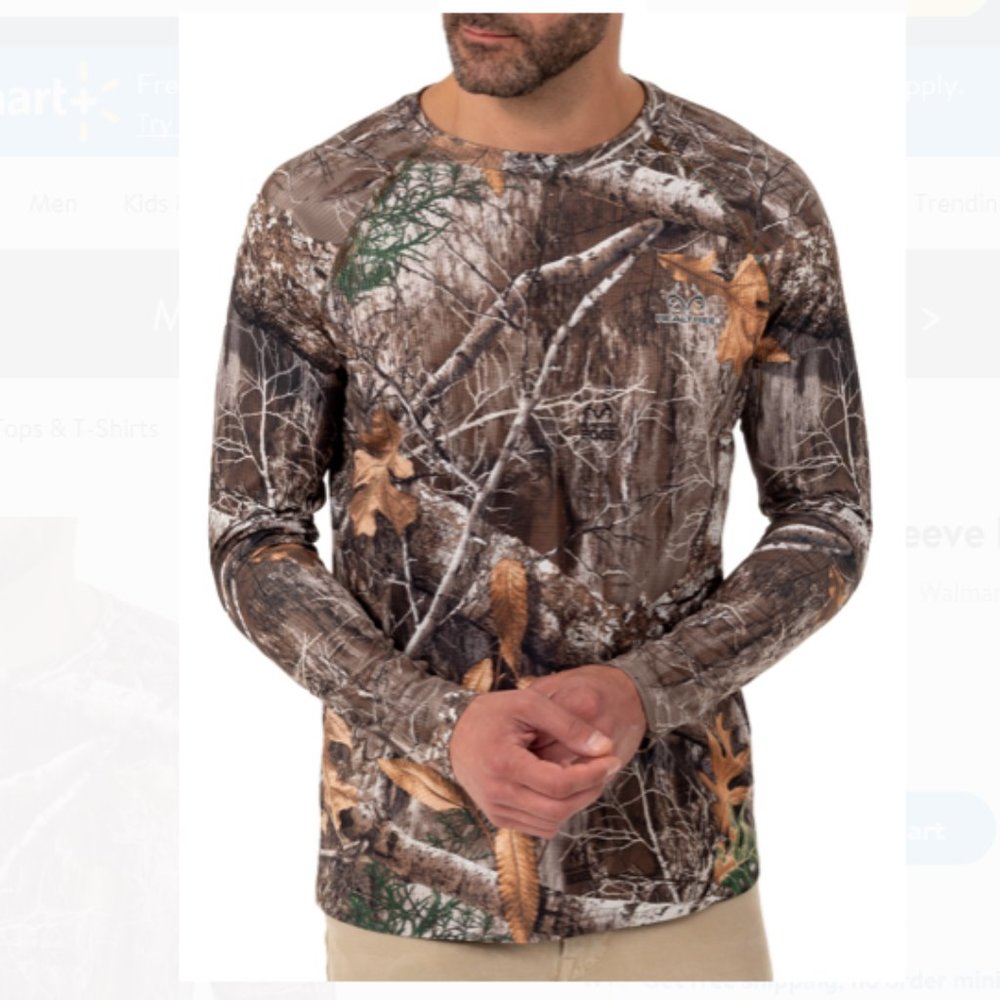 Men's Camo Long Sleeve NWT Shirt Pullover Unisex